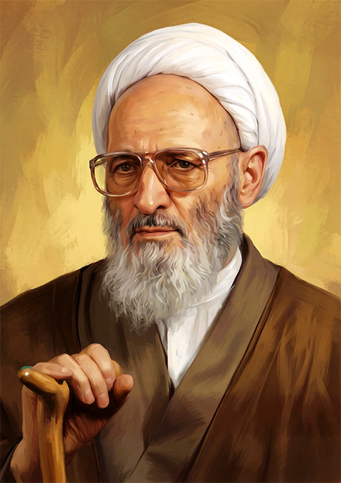 تصویرسازی چهره علامه حسن حسن زاده آملی